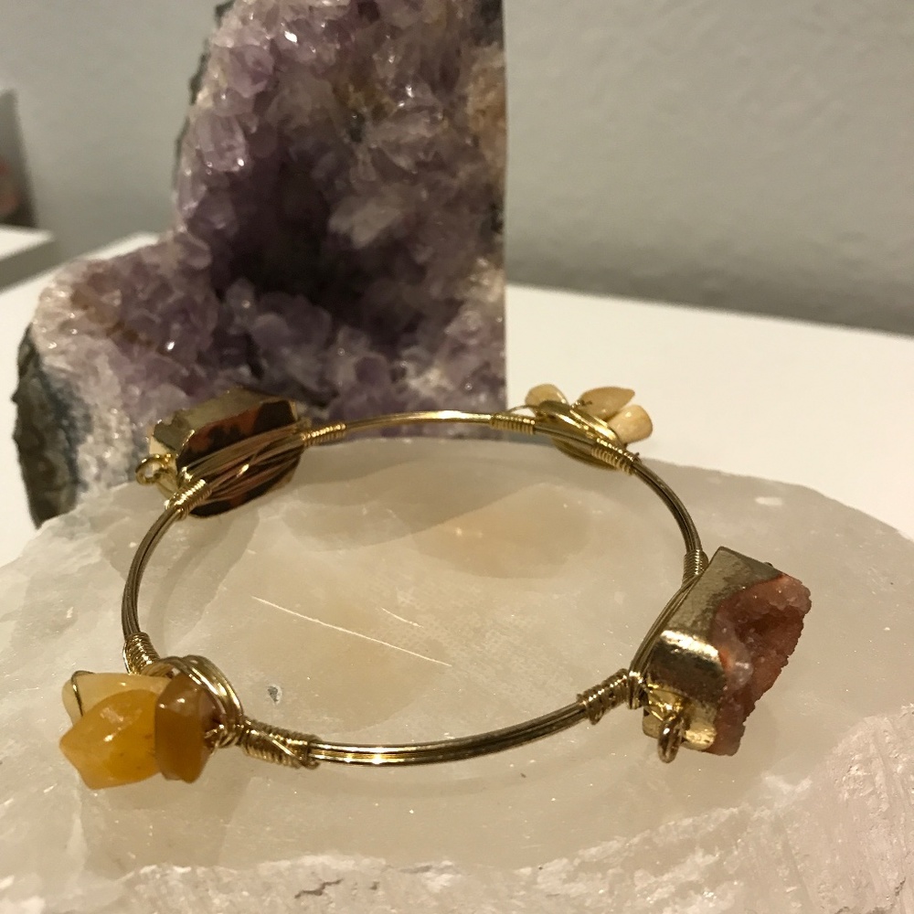 Hand Crafted Gemstone Bracelet Gold NEW ITEM